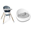 Skip Hop Baby Infant Meal Time Essentials with EON 4 in 1 High Chair and Booster, Blue/Grey