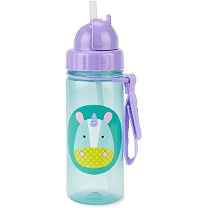 skip hop zoo straw bottle pp unicorn 18 months to 36 months