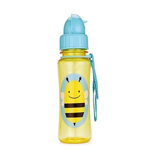 skip hop zoo straw bottle - bpa-free skip hop bottle with an easy grab strap 13 oz bee