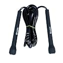 Skipping Rope for Men, Women &amp; Children - Jump Rope for Exercise Workout &amp; Weight Loss - Tangle Free Jumping Rope for Kids (Black)