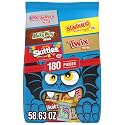 SKITTLES, TWIX, STARBURST, MILKY WAY & 3 MUSKETEERS Halloween Chocolate and Fruit Candy Variety Pack for Halloween Snacks, Trick or Treat, Party Favors and More, 180 Ct Bulk Candy Bag
