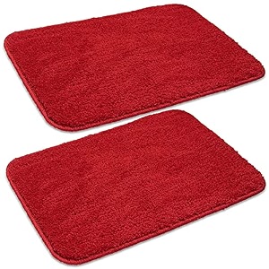 skive india set of 2 piece mats with anti skid rubber backingcolour red size40 x 60 cm set of 2 piece