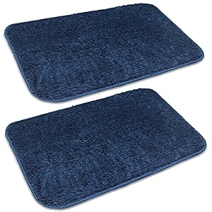 skive india set of 2 piece mats with anti skid rubber backingcolour bluesize40 x 60 cm set of 2 piece