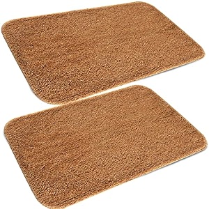 skive india set of 2 piece mats with anti skid rubber backingcolour beigesize40 x 60 cm set of 2 piece