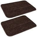 SKIVE India Set of 2 Piece mats with Anti Skid Rubber BackingColour Cofee,Size(40 x 60 cm) Set of 2 Piece