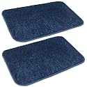 SKIVE India Set of 2 Piece mats with Anti Skid Rubber BackingColour Blue,Size(40 x 60 cm) Set of 2 Piece