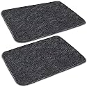 SKIVE India Set of 2 Piece mats with Anti Skid Rubber BackingColour Gray,Size(40 x 60 cm) Set of 2 Piece
