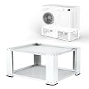 SKM Universal Washer & Dryer Pedestal for 27" & 28" Machines | Heavy-Duty Steel, 700LB Capacity | 15.7" Height, Anti-Slip & Shock-Absorbing, White