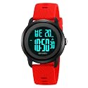 SKMEI Mens Digital Sports Watches with 50M Waterproof EL Light Women Multifunction Simple Stylish Wrist Watches