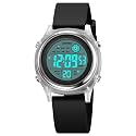 SKMEI Women's Digital Watches with Luminous Display Multifunction Waterproof Wrist Watches for Ladies(Black)