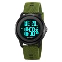 SKMEI Mens Digital Sports Watches with 50M Waterproof EL Light Women Multifunction Simple Stylish Wrist Watches