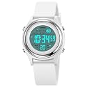 SKMEI Mens Wrist Watch, Waterproof Military Analog Digital Watches with LED Multi Time Chronograph, Stainless Steel Business Watches for Men