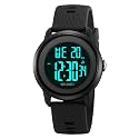 SKMEI Mens Wrist Watch, Waterproof Military Analog Digital Watches with LED Multi Time Chronograph, Stainless Steel Business Watches for Men