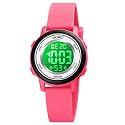 SKMEI Mens Wrist Watch, Waterproof Military Analog Digital Watches with LED Multi Time Chronograph, Stainless Steel Business Watches for Men