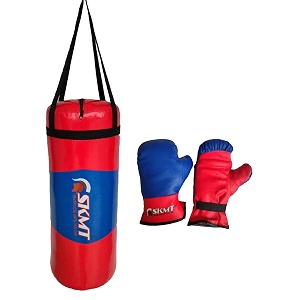 skmt never lose until you win kids boxing kit kids boxing kit set kids boxing set boxing set for kids punching bag with punching gloves 2-8 years blue red