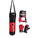 SKMT Never Lose Until You Win SKMT Kids Boxing kit Black Red (Punching Bag, Gloves and Headgear, Age 2-8 Years)