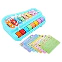 Skoodle 2-in-1 Xylophone & Piano Toy for Kids (3+ Years) | Blue | Musical Instrument with 8 Colourful Keys & 2 Mallets | Educational & Interactive Toy for Toddlers, Boys, and Girl