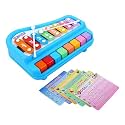 Skoodle 2-in-1 Xylophone & Piano Toy for Kids (3+ Years) | Blue | Musical Instrument with 8 Colourful Keys & 2 Mallets | Educational & Interactive Toy for Toddlers, Boys, and Girl