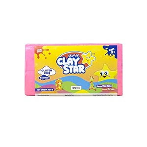 skoodle clay star pink clay bar 454gm for modelling amp sculpting scented clay non-toxic for 3 years gift for kids
