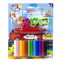 SKOODLE Multicolor Clay Set, 12 Colored Clay Sticks + 4 Moulds + 1 Roller (150gm), Non-Toxic, Scented, for 3+ Years, Art, Playing