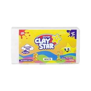 skoodle clay star white bar 454gm for modelling amp sculpting scented non-toxic clay for 3 years gift for kids