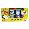 SKOODLE Dough Star Gala Pack 300gm, 5 Cutter Moulds & 6 Neon Shades of Non-Toxic Modelling Clay Dough for Kids, Creative Art & Craft Gift for Children 3 Years and Up