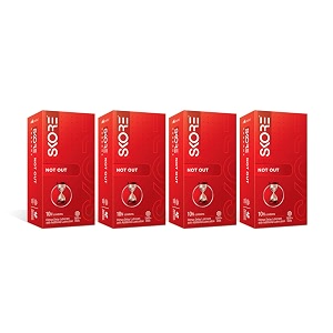 skore notout climax delay condoms - 40 dotted condoms - 4 packs 10 pieces per pack