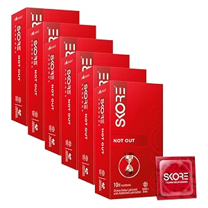skore not out climax delay with 1500 and raised dots condoms -60 s