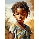 SKRYUIE 5D African Man Diamond Painting Kits - DIY Diamond Art Kits for Adults African American, Full Round Drill - Crystal Cross Stitch - Adults Craft for Wall &amp; Office Decor - 12x16 inch 3