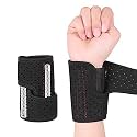 Skudgear Adjustable Wrist Support Brace with Removable Steel Plate for Sports Injuries Pain Relief Carpal Tunnel Splint Wrap (One Size, Left/Right)