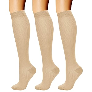 skudgear compression socks stockings pain relief for men and women - 2 pcs skin color lxl  multipurpose  stocking for swollen  winterwear  unisex pain recovery  ankle cotton socks 