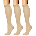 Skudgear Compression Socks Stockings Pain Relief for Men and Women - 2 Pcs (Skin Color, L/XL) | Multipurpose | Stocking for Swollen | Winterwear | Unisex Pain Recovery | Ankle Cotton Socks |