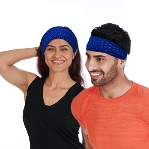skudgear multipurpose double sided vented headband anti slip yoga sport athletic hair band for men and women model 3