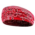 Skudgear by 10 Club Great Lightweight Headband Workout Sweatbands for Men & Women (Red, One Size, 1pc) Sports Unisex Hair Band
