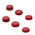 Skull &amp; Co. Skin, CQC and FPS Thumb Grip Set Joystick Cap Analog Stick Cap for Nintendo Switch Joy-Con Controller - Dark Red, 3 Pairs(6pcs)