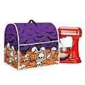 Skull and Bat Kitchen Aid Covers for Stand Mixer 4.5-5 qt HalloweenDecoration Small Kitchen Appliance Covers Suitable for Most Mixer Food Processor