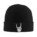 Skull and Crossbones Beanie Hats for Women Men, Funny Winter Warm Cozy Stretchy Knitted Cuffed Skeleton Cap