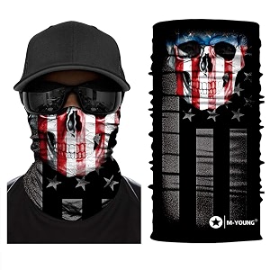 skull face sun mask neck gaiter headwear magic scarf headband for fishinghunting