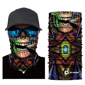 skull face sun mask neck gaiter headwear magic scarf headband for fishinghunting