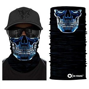 skull face sun mask neck gaiter headwear magic scarf headband for fishinghunting