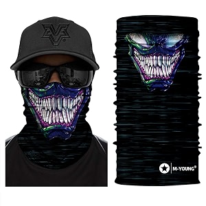 skull face sun mask neck gaiter headwear magic scarf headband for fishinghunting