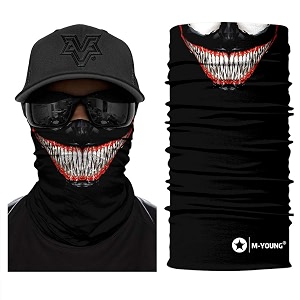 skull face sun mask neck gaiter headwear magic scarf headband for fishinghunting