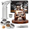 Skull Whiskey Smoker Kit, Ceramic Smoke Top, Torch, Butane Not Included