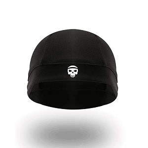 skullfit - helmet skull caps for men bike head caps hair inner helmet liner for bikers sweat wiking cooling skull cap for cycling summer helmet cap for men