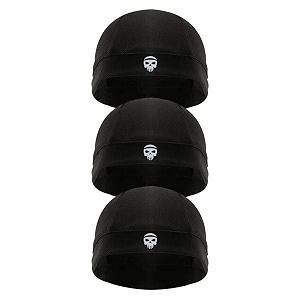 skullfit - helmet skull caps for men bike head caps hair inner helmet liner for bikers sweat wiking cooling skull cap for cycling summer helmet cap for men