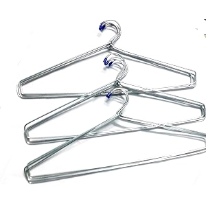 skv traders ultra strong durable heavy steel clothes hanger chrome finish pack of 24 silver