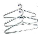 SKV Traders Ultra Strong Durable Heavy Steel Clothes Hanger Chrome Finish (Pack of 24, Silver)