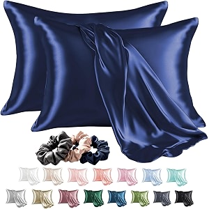 SKVM Satin Silk Pillow Covers Set of