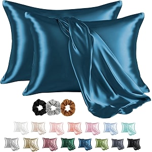 SKVM Satin Silk Pillow Covers Set of
