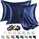 SKVM Satin Silk Pillow Covers Set of